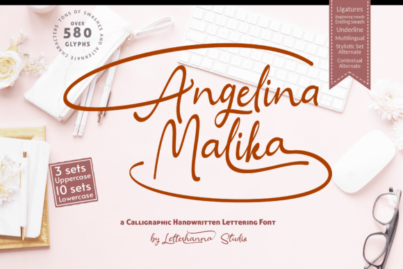 Angelina Malika: A Calligraphic Font of Elegance
