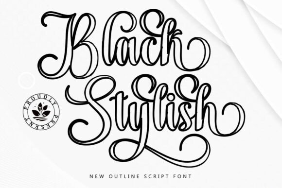 Black Stylish: A Modern Luxury Outline Typeface