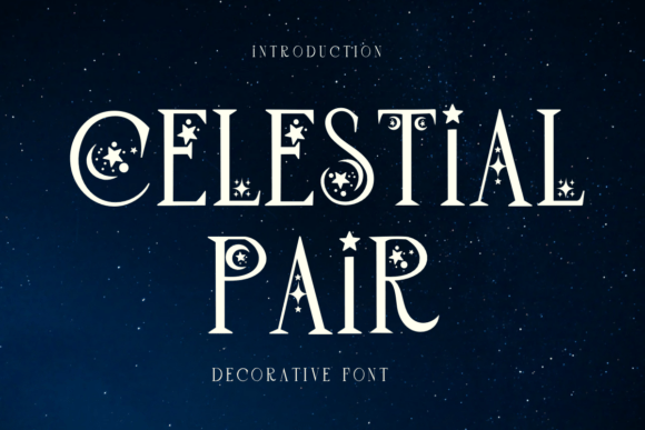 Celestial Pair: A Magical Font for Starry Designs