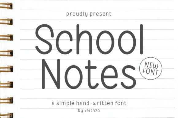 Discover the Charm of School Notes Font