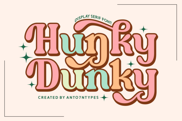 Discover the Playful Retro Charm of Hunky Dunky Font