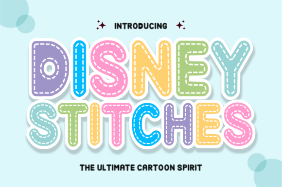 Disney Stitches: A Whimsical Display Font for Magical Projects