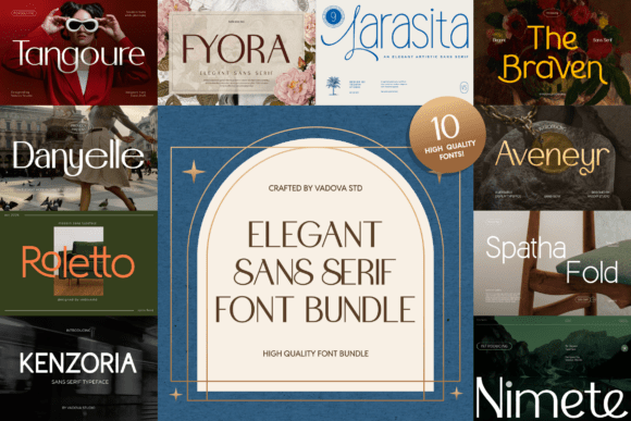 Elegant Sans Serif Bundle: Refined Typography for Modern Design