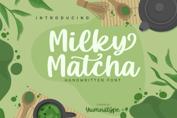 Milky Matcha: A Bold & Cute Handwritten Font