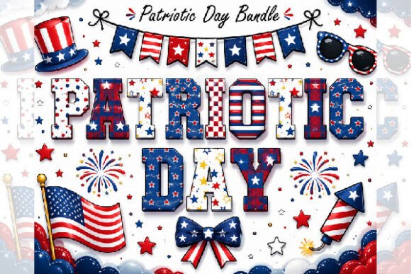 Patriotic Day Alphabets & Letters Pack: Design with Spirit