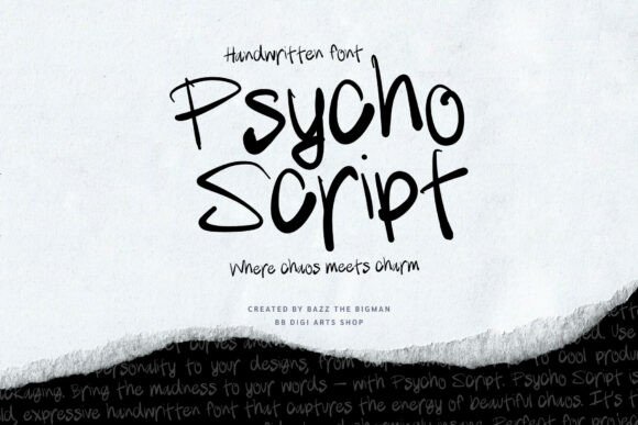 Psycho Script: The Energetic Handwritten Font