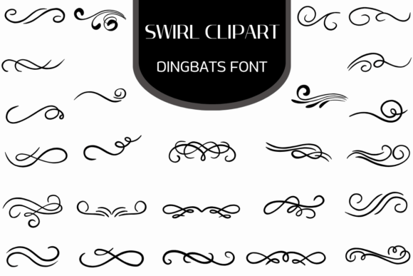 Swirl Clipart Dingbats Font: Elegant Design Elements